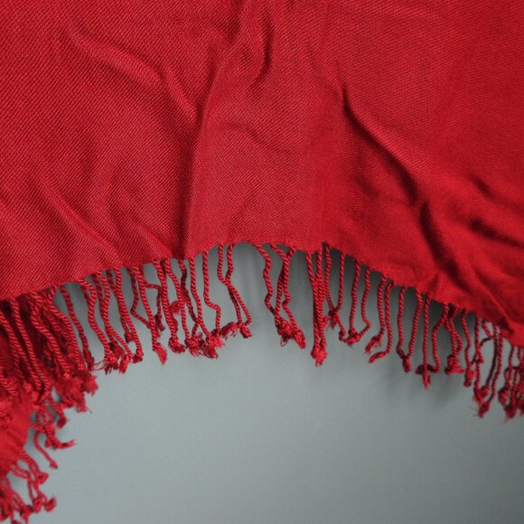 Red Jumbo Pashmina Wrap Scarf - Picture 5 of 7